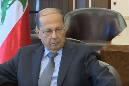 El presidente libanés, Michel Aoun Líbano rechaza la declaración de Bruselas